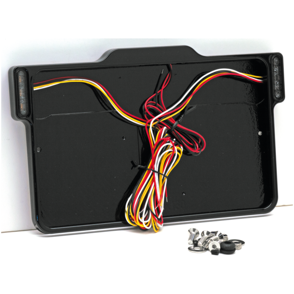 LICENSE PLATE FRAME WITH LIGHTS DMP 3-1 License Frame FR Gloss Black