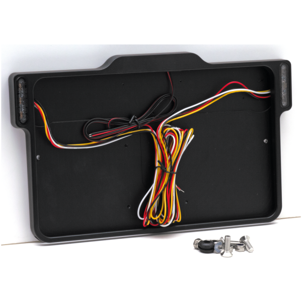 LICENSE PLATE FRAME WITH LIGHTS DMP 3-1 License Frame FR Matt Black