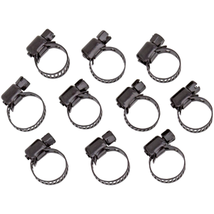 JAGG BLACK HOSE CLAMPS Jagg 10pck black 5/8" hose clamps
