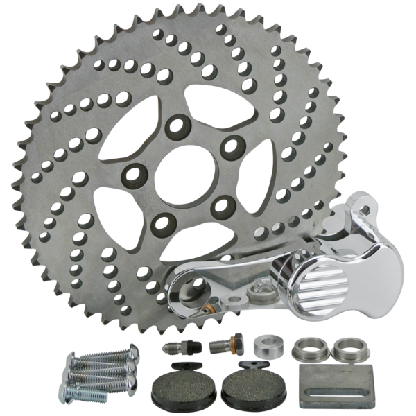 KUSTOM TECH BRAKE SPROCKET KIT Sprocket disc kit drilled 51T polished