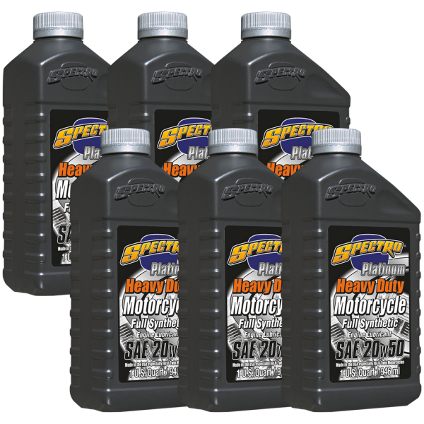SPECTRO PLATINUM FULL SYNTHETIC SAE 20W50 MOTOR OIL 6x.946Ltr SPECTRO Full Synth 20W50