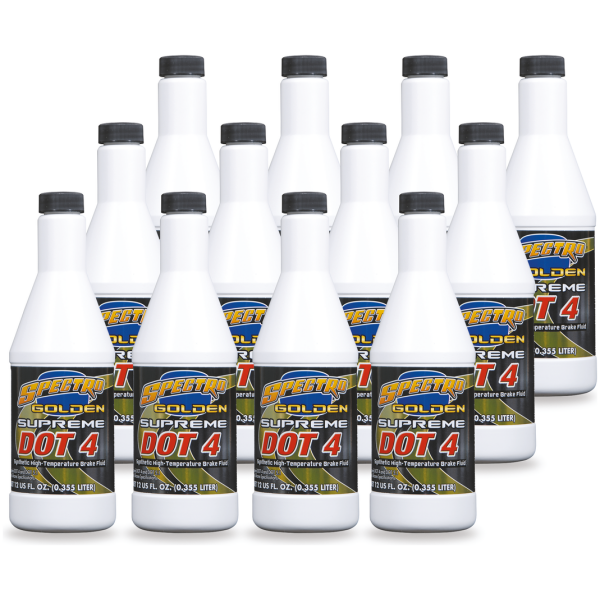 GOLDEN SPECTRO SUPREME DOT 4 BRAKE FLUID 12x.355Ltr SPECTRO Supreme DOT4 12Oz