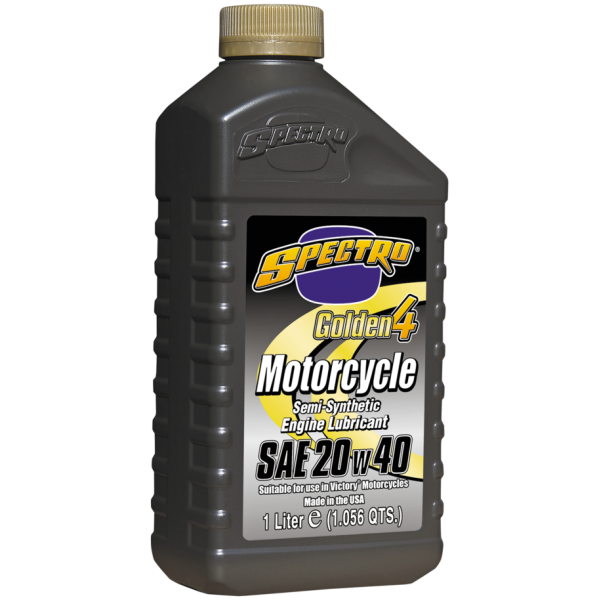 SPECTRO GOLDEN SEMI-SYNTHETIC 20W40 FOR INDIAN AND VICTORY 1Ltr Spectro Golden 20W40 Indian/Victory