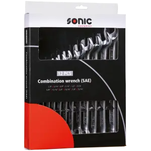 SONIC EQUIPMENT WRENCHES Combination wrench set inch sizes 12Pc