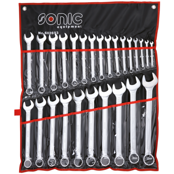 SONIC EQUIPMENT WRENCHES Combination wrench pouch metric 26pcs