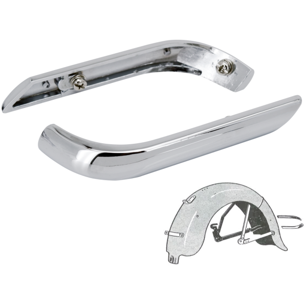 SERGEANT STYLE REAR FENDER TRIMS stripe set single sergeant style w/clamp