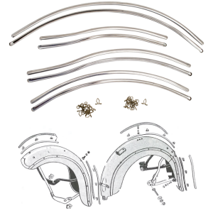 FENDER TRIMS FOR VINTAGE MODELS trim rear fender with mounting clips set