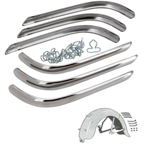 SERGEANT STYLE REAR FENDER TRIMS clips, mudguard (fender) trim, set of 26