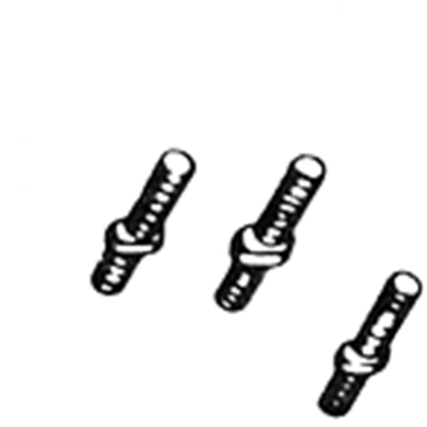 TRANSMISSION PARTS 45CI TWINS nut, mounting stud special, set of 3,WL