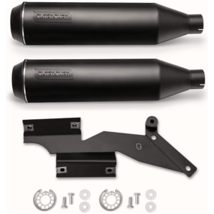 BLACK DUCK SLIP-ONS FOR MILWAUKEE EIGHT SOFTAIL BD Bombardier Slip-On Black ST18-24 E5
