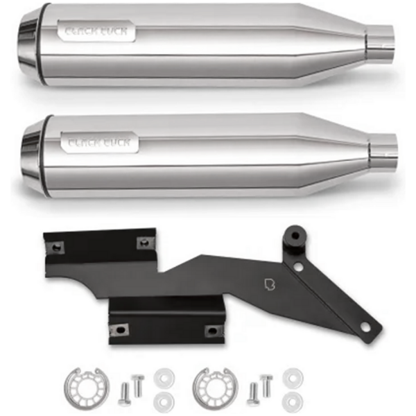 BLACK DUCK SLIP-ONS FOR MILWAUKEE EIGHT SOFTAIL BD Bombardier Slip-On Pol. ST18-24 E5
