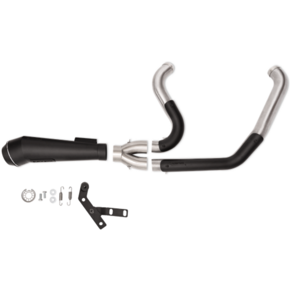 BLACK DUCK 2-INTO-1 FOR MILWAUKEE EIGHT SOFTAIL BD Fighter Pro 2-1 Black ST18-Up E5