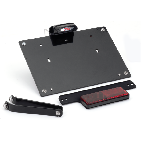 MCJ LIGHTED LICENSE PLATE BRACKETS FOR MILWAUKEE EIGHT SOFTAIL MCJ Lic. Plate Holder FLFB(S)18-Up