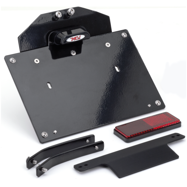 MCJ LIGHTED LICENSE PLATE BRACKETS FOR MILWAUKEE EIGHT SOFTAIL MCJ Lic. Plate Holder FLSB18-Up