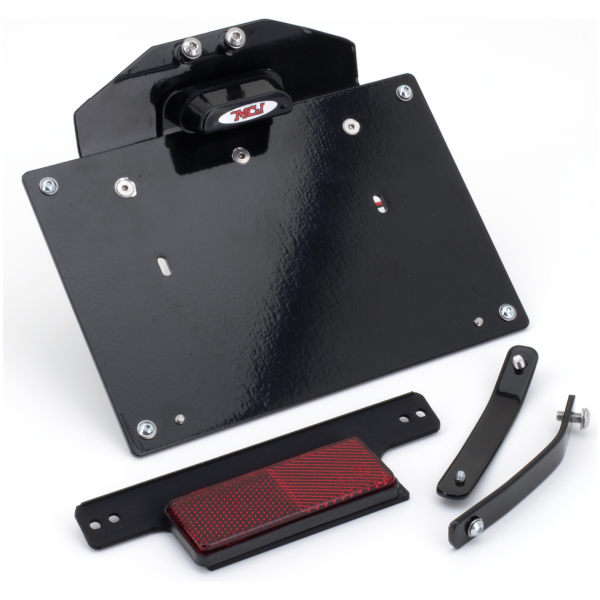 MCJ LIGHTED LICENSE PLATE BRACKETS FOR MILWAUKEE EIGHT SOFTAIL MCJ Lic. Plate Holder FXBB18-Up
