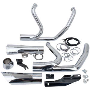 MCJ ADJUSTABLE 2-INTO-1 FOR TOURING MCJ 2-1 Shorty FLH/T17-20 Chrome