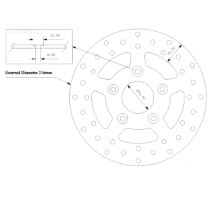 KUSTOM TECH STAINLESS CUSTOM FRONT BRAKE DISCS K-Tech Stainless 8.5" front disc 84-99