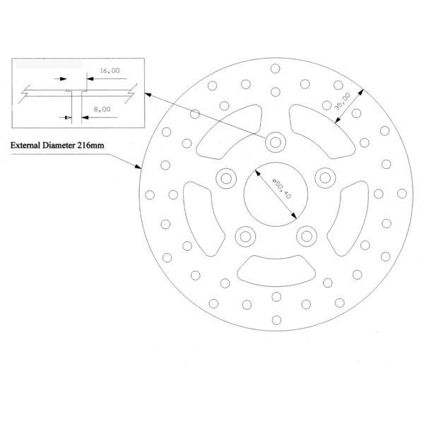 KUSTOM TECH STAINLESS CUSTOM FRONT BRAKE DISCS K-Tech Stainless 8.5" front disc 84-99