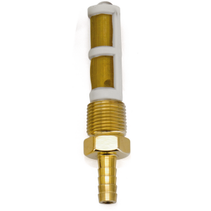 KUSTOM TECH CUSTOM PETCOCK Polished brass 3/8"NPT fuel line adapter