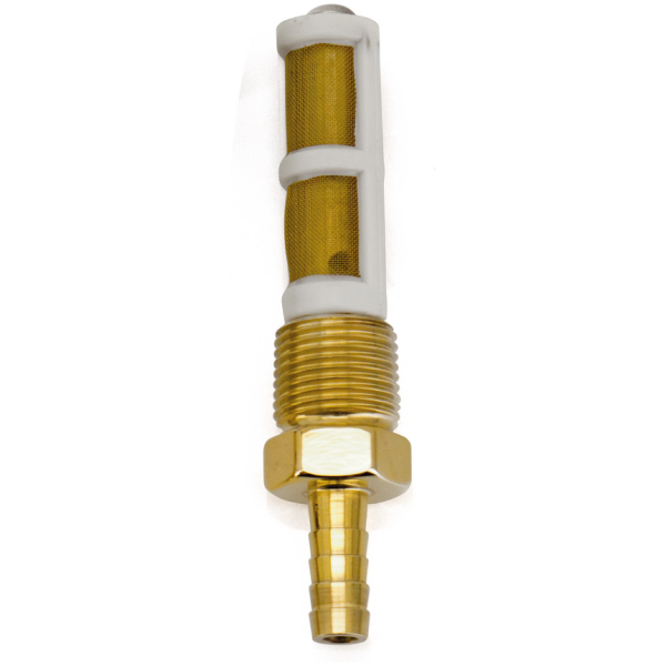 KUSTOM TECH CUSTOM PETCOCK Polished brass 3/8"NPT fuel line adapter