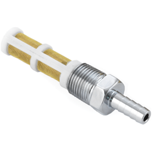 KUSTOM TECH CUSTOM PETCOCK Chromed brass 3/8"NPT fuel line adapter