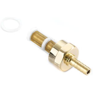 KUSTOM TECH CUSTOM PETCOCK Polished brass 22mm fuel line adapter