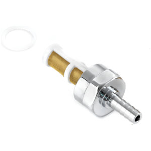 KUSTOM TECH CUSTOM PETCOCK Chromed brass 22mm fuel line adapter