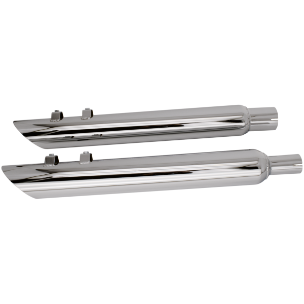 SLIP-ON MUFFLERS FOR BIG TWIN AND SPORTSTER Chr Slip-ons FLH/T17-up Slash Up 1-3/4"b