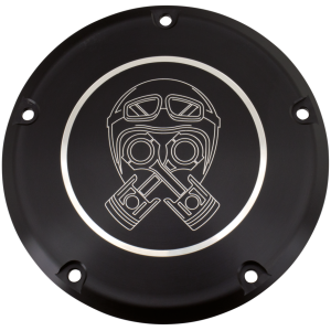 BRASS BALLS CYCLE DERBY COVERS Piston Helmet Derby Cover Black XL96-03
