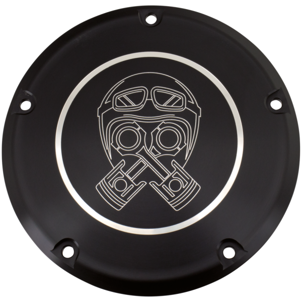 BRASS BALLS CYCLE DERBY COVERS Piston Helmet Derby Cover Black XL96-03