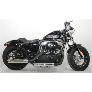 V-PERFORMANCE SLIP-ON MUFFLERS FOR SPORTSTER Twin Slash/Cut Chr mfflr set D. 80mm XL0