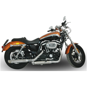 V-PERFORMANCE SLIP-ON MUFFLERS FOR SPORTSTER Twin Slash/Cut Chr mfflr set D. 80mm XL1