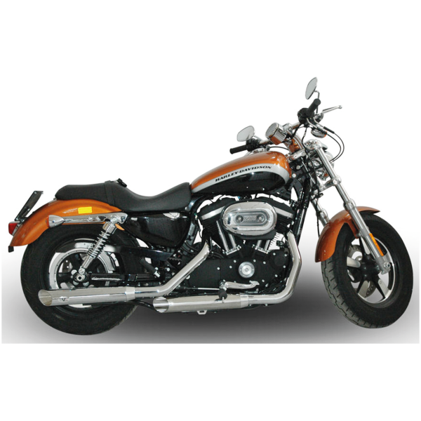 V-PERFORMANCE SLIP-ON MUFFLERS FOR SPORTSTER Twin Slash/Cut Chr mfflr set D. 80mm XL1