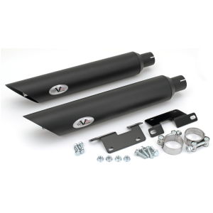 V-PERFORMANCE SLIP-ON MUFFLERS FOR SPORTSTER Twin Slash/Cut Dark mfflr set D. 80mm XL