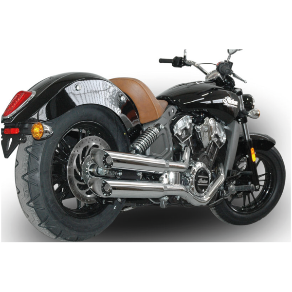 V-PERFORMANCE SLIP-ON MUFFLERS FOR INDIAN SCOUT Twin Slash/Cut Chr mfflr set D. 80mm Sco