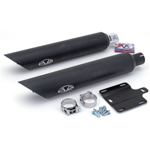 V-PERFORMANCE SLIP-ON MUFFLERS FOR INDIAN SCOUT Twin Slash/Cut Dark mfflr set D. 80mm Sc