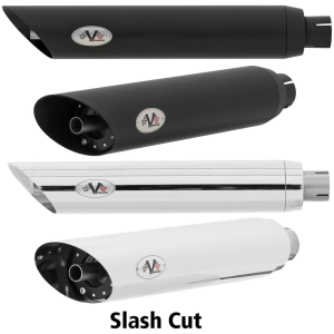 V-PERFORMANCE SLIP-ON MUFFLERS FOR VICTORY Twin Slash/Cut Chr mfflr set D. 80mm Vic