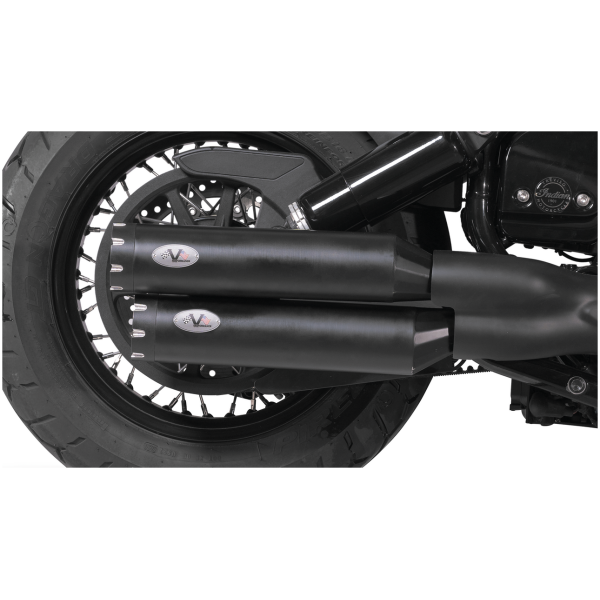 V-PERFORMANCE SLIP-ON MUFFLERS FOR 2022 TO PRESENT INDIAN CHIEF AND SUPER CHIEF Slip-Ons BLK Revolver Chief 22-UP