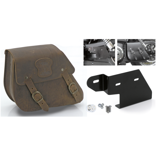 TEXAS LEATHER DYNA SWING ARM BAGS - FXD bag Ranger med fäste