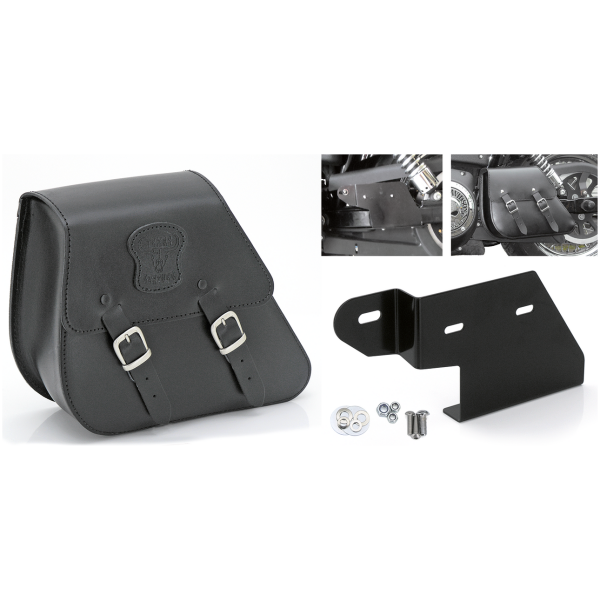 TEXAS LEATHER DYNA SWING ARM BAGS  Dyna Swingarm bag med fäste