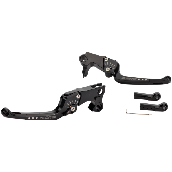 RICK'S "GOOD GUYS" ADJUSTABLE BRAKE AND CLUTCH LEVER SETS GoodGuys levers all black F*ST15-17
