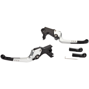RICK'S "GOOD GUYS" ADJUSTABLE BRAKE AND CLUTCH LEVER SETS GoodGuys lvrs slvr/blk FLS/F*STCVO2016