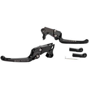 RICK'S "GOOD GUYS" ADJUSTABLE BRAKE AND CLUTCH LEVER SETS GoodGuys levers all black ST18-UP