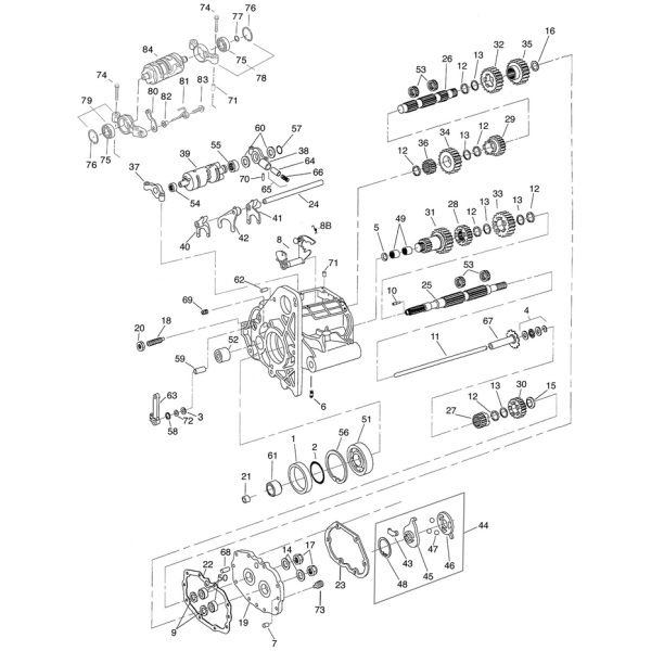 TRANSMISSION PARTS FOR 1994-2006 5 SPEED BIG TWIN Ball bearing