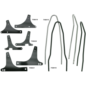 WESTLAND CUSTOMS RIGID MOUNT SISSY BARS Black Sissybar sideplates Sportster
