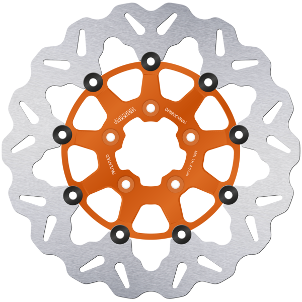 GALFER "WAVE" FLOATING DISC BRAKE ROTORS Galfer Wave FR Floating 11.5" Orange