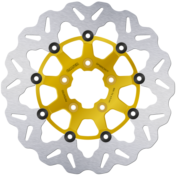 GALFER "WAVE" FLOATING DISC BRAKE ROTORS Galfer Wave FR Floating 11.5" Gold