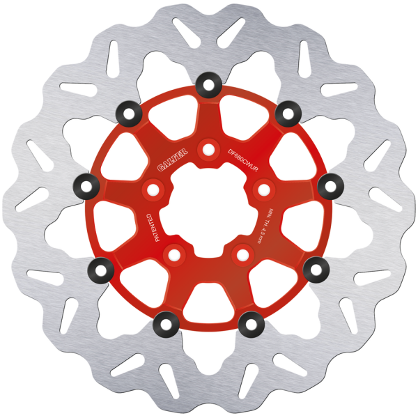 GALFER "WAVE" FLOATING DISC BRAKE ROTORS Galfer Wave RR Floating 11.5" Red