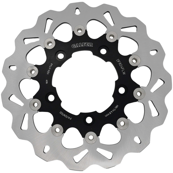 GALFER "WAVE" FLOATING DISC BRAKE ROTORS Galfer DF824 Wave Floating alu 11.5" Bla