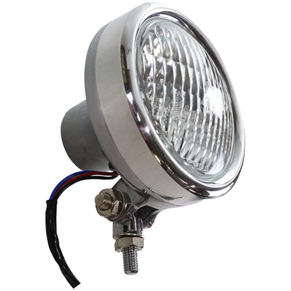 POLISHED ALUMINUM RETRO HEADLIGHT Aluminum Retro Headlamp Polished